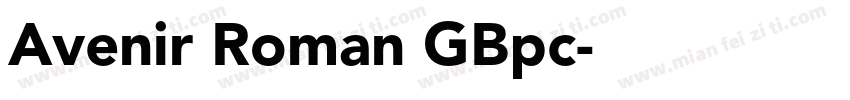 Avenir Roman GBpc字体转换